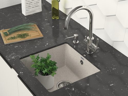 Кухонная мойка Paulmark GERA 50 PM104546-BE 45х45 цвет бежевый - фото 3